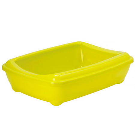 Moderna Arist-O-Tray Jumbo МОДЕРНА АРИСТ-О-ТРЭЙ ДЖУМБО туалет с бортиком лоток для котов, 57х43х16см, цвет лимонный