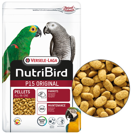 Versele-Laga NutriBird P15 Original ВЕРСЕЛЕ-ЛАГА НУТРІБЕРД ОРІДЖИНАЛ ЩОДЕННИЙ повнораціонний корм для великих папуг, 1 кг Versele-Laga NutriBird P15 Original ВЕРСЕЛЕ-ЛАГА НУТРІБЕРД ОРІДЖИНАЛ ЩОДЕННИЙ повнораціонний корм для великих папуг, 1 кг
