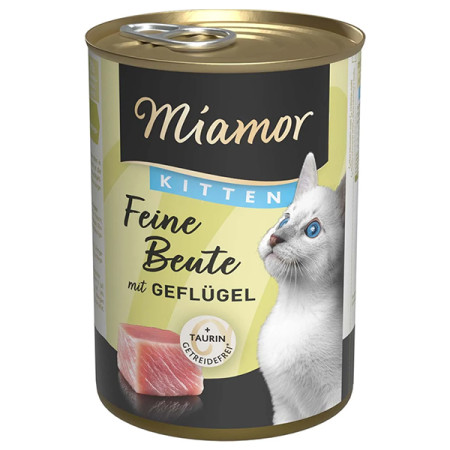 Miamor Feine Beute mit Geflügel МІАМОР ФАЙНЕ БАЙТЕ ПТИЦЯ беззерновий повнораціонний вологий корм для кошенят, 400 г Miamor Feine Beute mit Geflügel МІАМОР ФАЙНЕ БАЙТЕ ПТИЦЯ беззерновий повнораціонний вологий корм для кошенят, 400 г