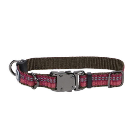 Coastal K9 Explorer Collar КОСТАЛ К9 ЭКСПЛОРЕР светоотражающий ошейник для собак, 1.6х20-30см, цвет малиновый