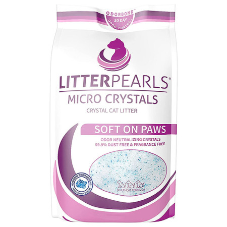 Litter Pearls Micro Crystals ЛИТТЕР ПЕРЛС МИКРО КРИСТАЛС кварцевый силикагелевый наполнитель для туалетов котов, 1.59 кг