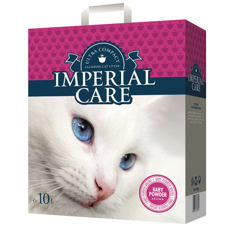 Imperial Care Baby Powder ІМПЕРІАЛ КЕА З АРОМАТОМ ДИТЯЧОЇ ПУДРИ ультрагрудкувальний наповнювач у котячий туалет, 10 кг