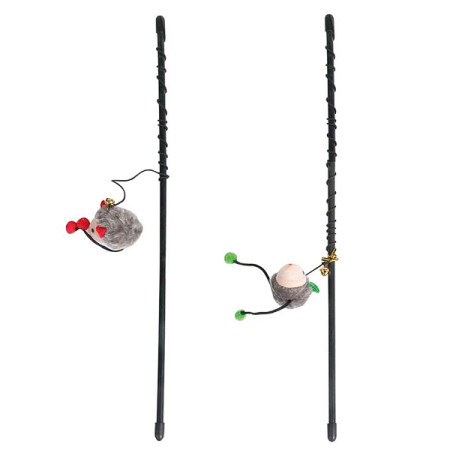 Flamingo Rod With Mouse ФЛАМІНГО вудка дражнилка з мишкою, іграшка для котів Flamingo Rod With Mouse ФЛАМІНГО вудка дражнилка з мишкою, іграшка для котів