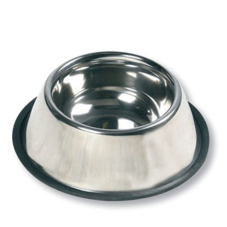 Flamingo Dish Rubber Rim ФЛАМІНГО РУБЕР РІМ миска з гумовим обідком для собак, нержавіюча сталь, 0.47 л Flamingo Dish Rubber Rim ФЛАМІНГО РУБЕР РІМ миска з гумовим обідком для собак, нержавіюча сталь, 0.47 л