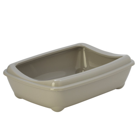Moderna Arist-O-Tray Medium МОДЕРНА АРИСТ-О-ТРЭЙ МЕДИУМ туалет с бортиком лоток для котов, 43х31х12см, цвет теплый серый