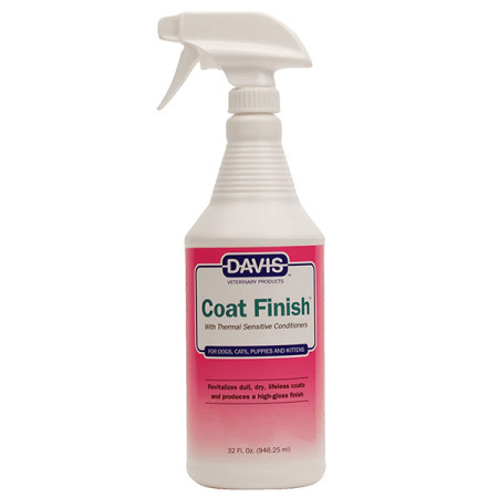 Davis Coat Finish ДЭВИС КОУТ ФИНИШ средство для восстановления шерсти у собак и котов, спрей, 0.946 л