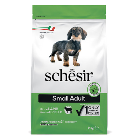 Schesir Dog Small Adult Lamb ШЕЗІР ДОРОСЛИЙ МАЛИХ ЯГНЯ сухий монопротеїновий корм для собак малих порід, 2 кг