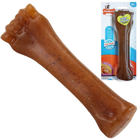 Nylabone Puppy Chew Bone НІЛАБОН БОУН кістка жувальна іграшка для цуценят, смак курки, XL Nylabone Puppy Chew Bone НІЛАБОН БОУН кістка жувальна іграшка для цуценят, смак курки, XL