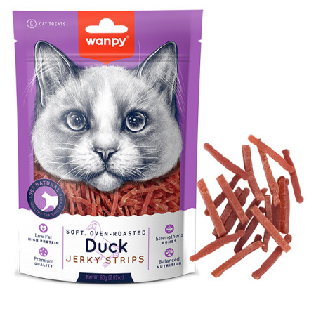 Wanpy Soft Duck Jerky Strips ВАНПІ ФІЛЕ КАЧКИ В’ЯЛЕНЕ СМУЖКИ ласощі для котів Wanpy Soft Duck Jerky Strips ВАНПІ ФІЛЕ КАЧКИ В’ЯЛЕНЕ СМУЖКИ ласощі для котів