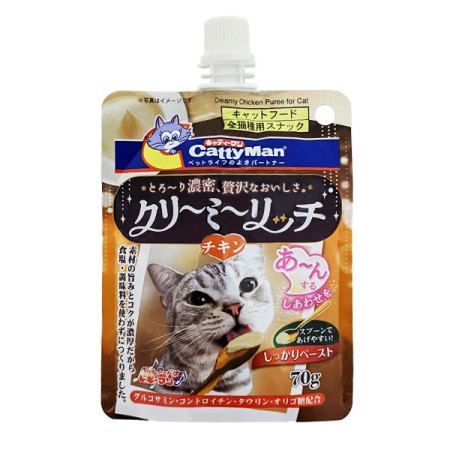 CattyMan Creamy Chicken Puree КЭТТИМЕН СЛИВОЧНОЕ ПЮРЕ С КУРИЦЕЙ жидкое лакомство для котов CattyMan Creamy Chicken Puree КЭТТИМЕН СЛИВОЧНОЕ ПЮРЕ С КУРИЦЕЙ жидкое лакомство для котов