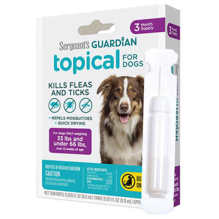 Sergeant’s Guardian Dogs СЕРЖАНТС ГАРДІАН краплі від бліх, кліщів, комарів для собак 15-30кг, 3мл Sergeant’s Guardian Dogs СЕРЖАНТС ГАРДІАН краплі від бліх, кліщів, комарів для собак 15-30кг, 3мл