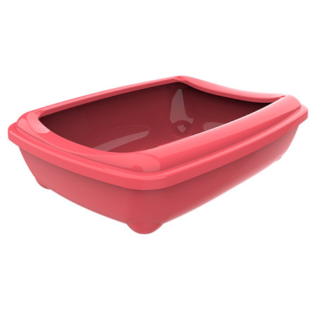 Moderna Arist-O-Tray Jumbo МОДЕРНА АРИСТ-О-ТРЭЙ ДЖУМБО туалет с бортиком лоток для котов, 57х43х16см, цвет коралловый