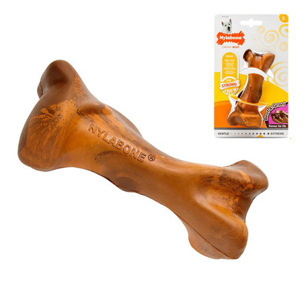 Nylabone Strong Chew Rubber Bone Beef with Gravy НІЛАБОН БІФ КІСТКА жувальна іграшка для собак, смак яловичини з підливою, S Nylabone Strong Chew Rubber Bone Beef with Gravy НІЛАБОН БІФ КІСТКА жувальна іграшка для собак, смак яловичини з підливою, S