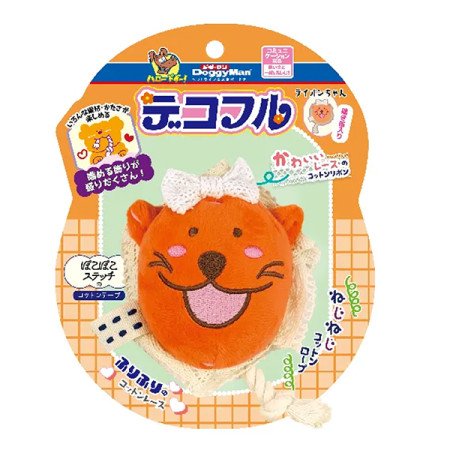 DoggyMan Decorated Lion ДОГГИМЕН ЛЕВ С ДЕКОРОМ мягкая игрушка с пищалкой для собак