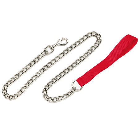 Coastal Titan Chain Dog Leash КОСТАЛ ПОВОДОК-ЦЕПОЧКА для собак, звено 3 мм, цвет красный