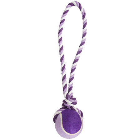 Flamingo Cotton Rope With Tennis Ball ФЛАМІНГО М’ЯЧ НА КАНАТІ іграшка для собак Flamingo Cotton Rope With Tennis Ball ФЛАМІНГО М’ЯЧ НА КАНАТІ іграшка для собак