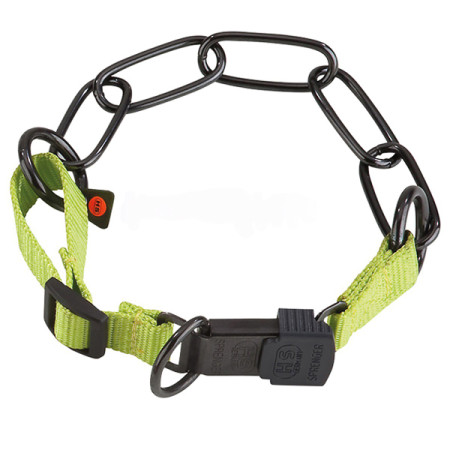 Sprenger Adjustable Collar with Assembly Chain СПРЕНГЕР РЕГУЛИРУЕМЫЙ ОШЕЙНИК с нейлоном для собак, длинное звено, вороненая нержавеющая сталь, 4 мм, 60-65 см Sprenger Adjustable Collar with Assembly Chain СПРЕНГЕР РЕГУЛИРУЕМЫЙ ОШЕЙНИК с нейлоном для собак, длинное звено, вороненая нержавеющая сталь, 4 мм, 60-65 см