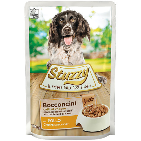 Stuzzy Dog Chicken ШТУЗІ КУРКА в желе консерви для собак, вологий корм, пауч 100г Stuzzy Dog Chicken ШТУЗІ КУРКА в желе консерви для собак, вологий корм, пауч 100г