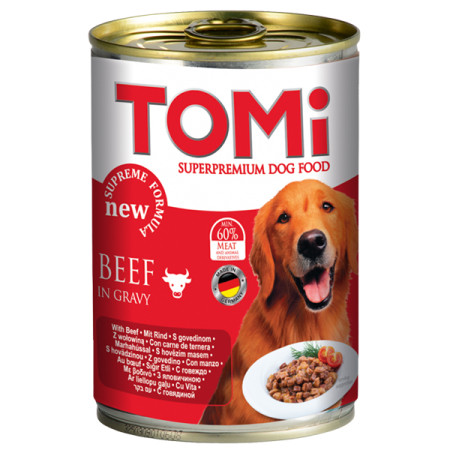 TOMi Beef ТОМІ ЯЛОВИЧИНА консерви для собак, вологий корм TOMi Beef ТОМІ ЯЛОВИЧИНА консерви для собак, вологий корм