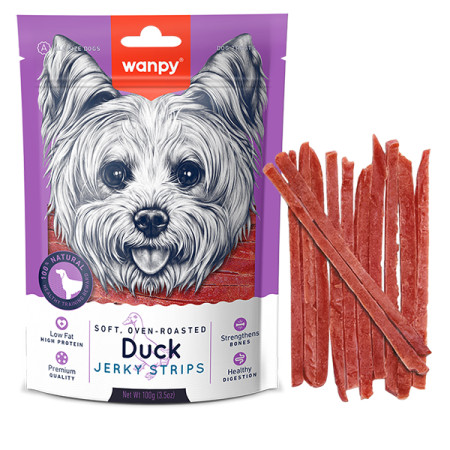 Wanpy Soft Duck Jerky Strips ВАНПІ ФІЛЕ КАЧКИ В’ЯЛЕНЕ СМУЖКИ ласощі для собак Wanpy Soft Duck Jerky Strips ВАНПІ ФІЛЕ КАЧКИ В’ЯЛЕНЕ СМУЖКИ ласощі для собак
