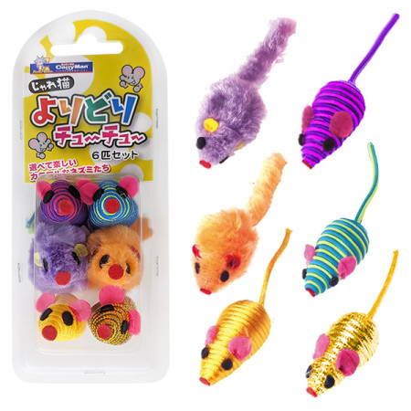 CattyMan Color Mouse КЭТТИМЕН ЦВЕТНЫЕ МЫШКИ игрушка для котов, набор 6шт. CattyMan Color Mouse КЭТТИМЕН ЦВЕТНЫЕ МЫШКИ игрушка для котов, набор 6шт.