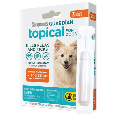 Sergeant’s Guardian Dogs СЕРЖАНТС ГАРДІАН краплі від бліх, кліщів, комарів для собак 3.2-15кг, 1.5мл Sergeant’s Guardian Dogs СЕРЖАНТС ГАРДІАН краплі від бліх, кліщів, комарів для собак 3.2-15кг, 1.5мл