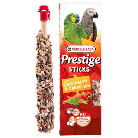 Versele-Laga Prestige Sticks Parrots Vegetables & Dandelion ВЕРСЕЛЕ-ЛАГА ОВОЩИ И ОДУВАНЧИК лакомство для средних и крупных попугаев 2х70г Versele-Laga Prestige Sticks Parrots Vegetables & Dandelion ВЕРСЕЛЕ-ЛАГА ОВОЩИ И ОДУВАНЧИК лакомство для средних и крупных попугаев 2х70г