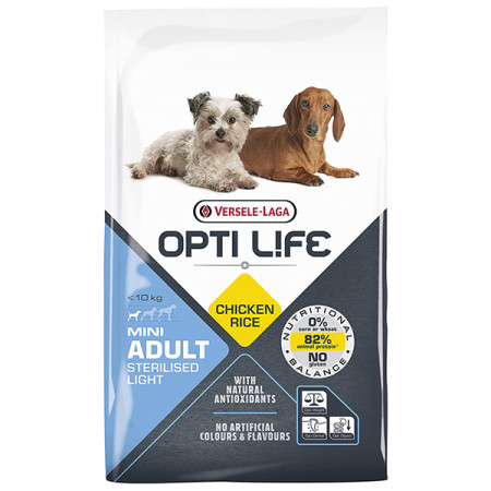 Opti Life Sterilised Light Mini ОПТІ ЛАЙФ СТЕРІЛАЙЗИД ЛАЙТ МІНІ МАЛИХ сухий суперпреміум корм для стерилізованих і собак із зайвою вагою міні та малих порід, 7.5 кг Opti Life Sterilised Light Mini ОПТІ ЛАЙФ СТЕРІЛАЙЗИД ЛАЙТ МІНІ МАЛИХ сухий суперпреміум корм для стерилізованих і собак із зайвою вагою міні та малих порід, 7.5 кг