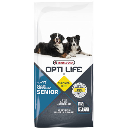 Opti Life Senior Medium & Maxi ОПТІ ЛАЙФ СЕНЬЙОР СЕРЕДНІХ ВЕЛИКИХ сухий суперпреміум корм для літніх собак середніх і великих порід, 12.5 кг