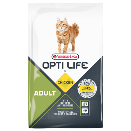Opti Life Adult ОПТІ ЛАЙФ ДОРОСЛИЙ беззерновий сухий суперпреміум корм для котів, 7.5 кг