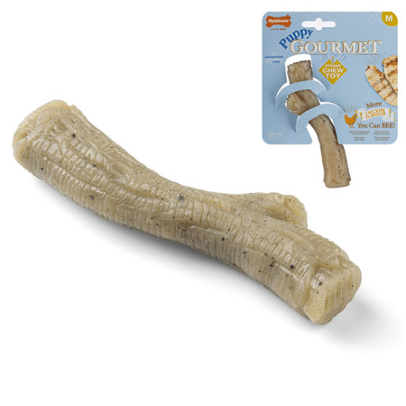 Nylabone Gourmet Puppy Stick Chicken НІЛАБОН ГУРМЕ ПАППІ ГІЛКА жувальна іграшка для цуценят, смак курки Nylabone Gourmet Puppy Stick Chicken НІЛАБОН ГУРМЕ ПАППІ ГІЛКА жувальна іграшка для цуценят, смак курки