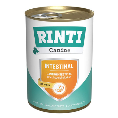 Rinti Canine Veterinary Intestinal mit Huhn РІНТІ ВЕТЕРІНАРІ ІНТЕСТІНАЛ КУРКА дієтичний вологий корм для собак із захворюваннями ШКТ та підшлункової залози, банка 400 г Rinti Canine Veterinary Intestinal mit Huhn РІНТІ ВЕТЕРІНАРІ ІНТЕСТІНАЛ КУРКА дієтичний вологий корм для собак із захворюваннями ШКТ та підшлункової залози, банка 400 г