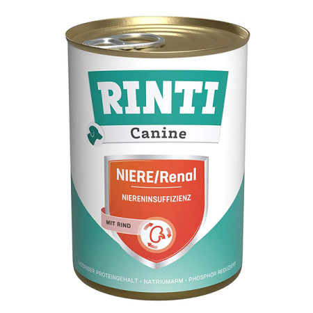 Rinti Canine Veterinary Niere/Renal mit Rind РІНТІ ВЕТЕРІНАРІ РЕНАЛ ЯЛОВИЧИНА дієтичний вологий корм для собак із захворюваннями нирок, банка 400 г Rinti Canine Veterinary Niere/Renal mit Rind РІНТІ ВЕТЕРІНАРІ РЕНАЛ ЯЛОВИЧИНА дієтичний вологий корм для собак із захворюваннями нирок, банка 400 г