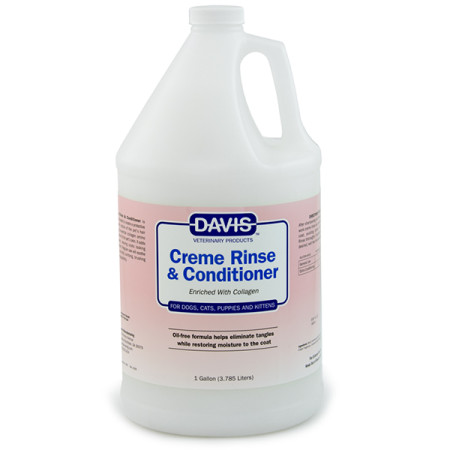 Davis Creme Rinse & Conditioner ДЭВИС КРЕМ РИНЗ ополаскиватель и кондиционер с коллагеном для собак, котов, концентрат, 3.8 л