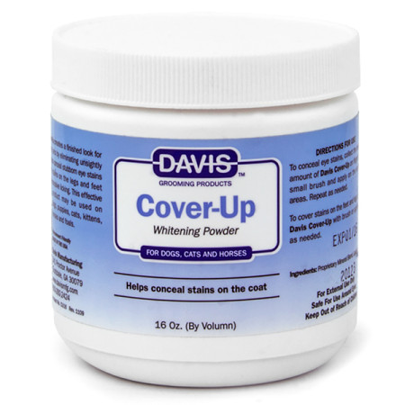 Davis Cover-Up Whitening Powder ДЭВИС КАВЕР-АП маскирующая отбеливающая пудра для собак, котов, 300 г