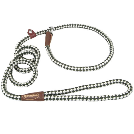 Coastal for Hunting Dogs Braided Rope РЕМИНГТОН РЫВКОВЫЙ ОШЕЙНИК-ПОВОДОК для собак, 1смХ1,8м, цвет бело-зеленый