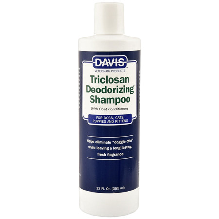Davis Triclosan Deodorizing Shampoo ДЭВИС ТРИКЛОЗАН дезодорирующий шампунь с триклозаном для собак, котов, концентрат, 0.355 л