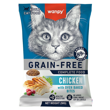 Wanpy Adult Cat Grain Free Chicken ВАНПІ КУРКА ДЛЯ КОТІВ сухий беззерновий корм, 50 г Wanpy Adult Cat Grain Free Chicken ВАНПІ КУРКА ДЛЯ КОТІВ сухий беззерновий корм, 50 г