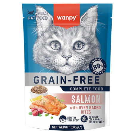 Wanpy Adult Cat Grain Free Salmon ВАНПІ ЛОСОСЬ ДЛЯ КОТІВ сухий беззерновий корм, 500 г Wanpy Adult Cat Grain Free Salmon ВАНПІ ЛОСОСЬ ДЛЯ КОТІВ сухий беззерновий корм, 500 г