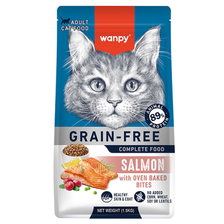 Wanpy Adult Cat Grain Free Salmon ВАНПІ ЛОСОСЬ ДЛЯ КОТІВ сухий беззерновий корм, 1.5 кг Wanpy Adult Cat Grain Free Salmon ВАНПІ ЛОСОСЬ ДЛЯ КОТІВ сухий беззерновий корм, 1.5 кг