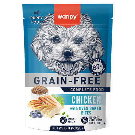 Wanpy Puppy Grain Free Chicken ВАНПІ КУРКА ДЛЯ ЦУЦЕНЯТ сухий беззерновий корм, 500 г Wanpy Puppy Grain Free Chicken ВАНПІ КУРКА ДЛЯ ЦУЦЕНЯТ сухий беззерновий корм, 500 г
