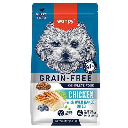Wanpy Puppy Grain Free Chicken ВАНПІ КУРКА ДЛЯ ЦУЦЕНЯТ сухий беззерновий корм, 1.5 кг Wanpy Puppy Grain Free Chicken ВАНПІ КУРКА ДЛЯ ЦУЦЕНЯТ сухий беззерновий корм, 1.5 кг