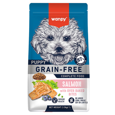 Wanpy Puppy Grain Free Salmon ВАНПІ ЛОСОСЬ ДЛЯ ЦУЦЕНЯТ сухий беззерновий корм, 1.5 кг Wanpy Puppy Grain Free Salmon ВАНПІ ЛОСОСЬ ДЛЯ ЦУЦЕНЯТ сухий беззерновий корм, 1.5 кг