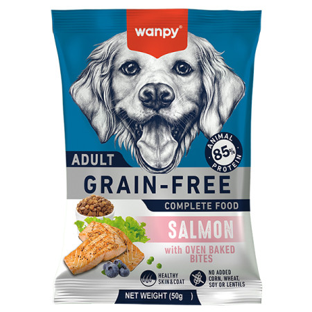 Wanpy Adult Dog Grain Free Salmon ВАНПІ ЛОСОСЬ ДЛЯ СОБАК сухий беззерновий корм, 50 г Wanpy Adult Dog Grain Free Salmon ВАНПІ ЛОСОСЬ ДЛЯ СОБАК сухий беззерновий корм, 50 г