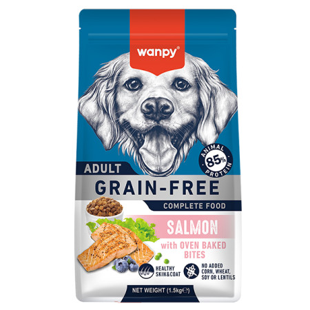 Wanpy Adult Dog Grain Free Salmon ВАНПІ ЛОСОСЬ ДЛЯ СОБАК сухий беззерновий корм, 1.5 кг Wanpy Adult Dog Grain Free Salmon ВАНПІ ЛОСОСЬ ДЛЯ СОБАК сухий беззерновий корм, 1.5 кг