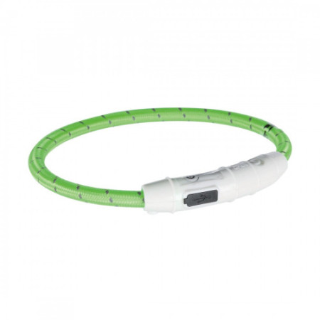 Нашийник Trixie Flash Light Ring USB для собак з підсвічуванням силіконовий зелений розмір XS-S 35 см/7 мм Нашийник Trixie Flash Light Ring USB для собак з підсвічуванням силіконовий зелений розмір XS-S 35 см/7 мм