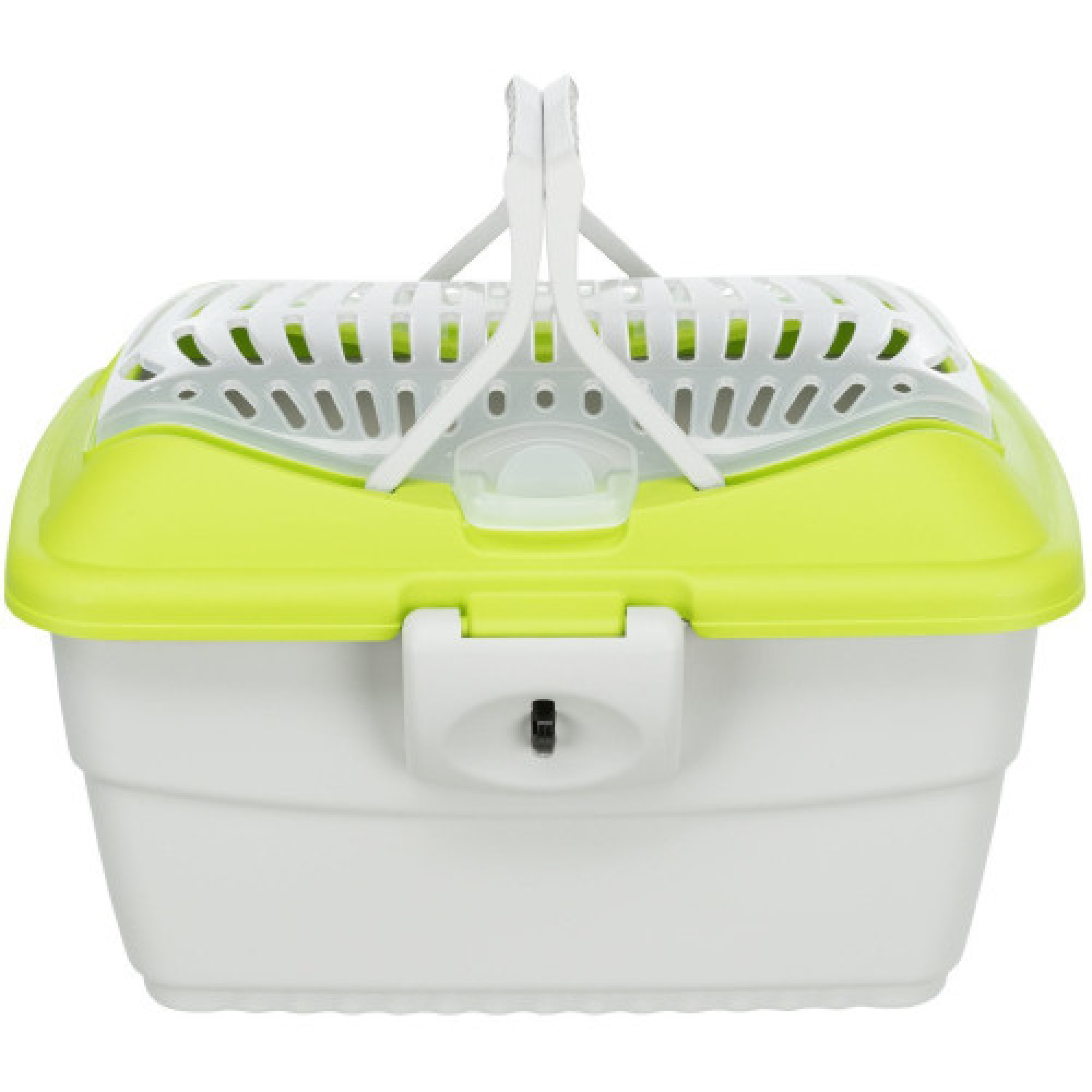 Переноска Trixie для грызунов Mini-Capri до 2 кг серая/зеленая пластик 40х22х30 см