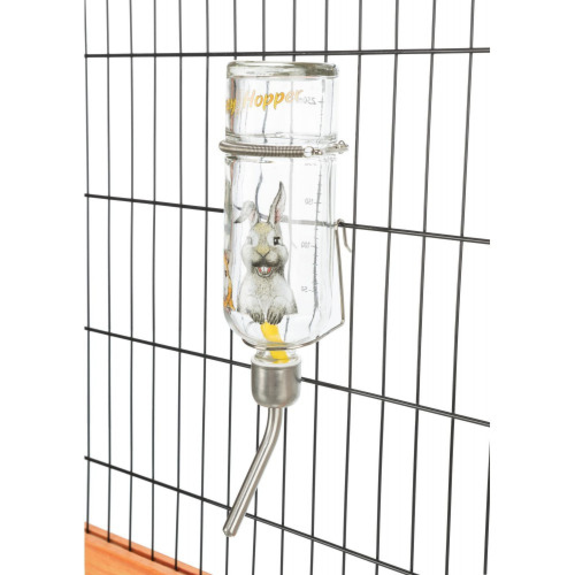 Поїлка Trixie Honey and Hopper для гризунів автоматична скляна 250 мл