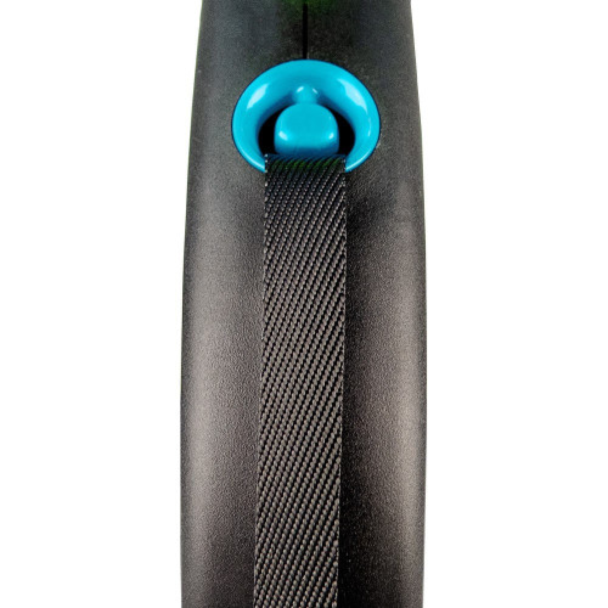 Повідець-рулетка Flexi для собак Black Design стрічка синя розмір L 5 м/50 кг