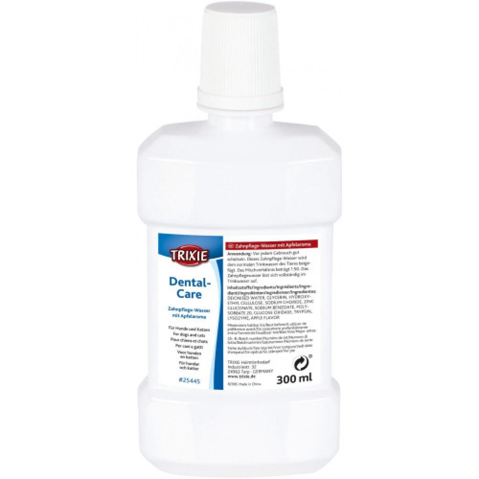 Вода Trixie Dental Care для собак і котів для догляду за ротовою порожниною зі смаком яблука 300 мл